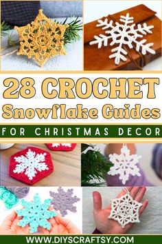 Chanukah Decorations, Free Crochet Snowflake Patterns, Crochet Hobby, Knitted Christmas Decorations, Crochet Holiday, Crochet Snowflake, Christmas Crochet Patterns Free, Snowflake Patterns