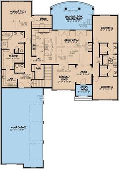 the first floor plan for this house shows the living room and dining area, as well as