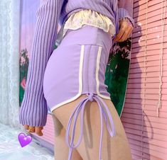 Kawaii Core Outfit, Oc Outfits, Upcycle Sewing, Kawaii Core, Future Outfit, Purple Shorts, Arm Cuff, Pastel Purple, Sewing Inspiration