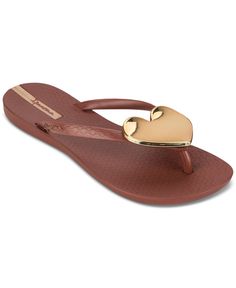 out of stock Comfy Flip Flops, Bare Beauty, Summer Staples, Luxe Gifts, Brown Sandals, Go Shopping, Heart Design, Flip Flop, Gifts For Teens