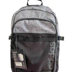 This Adidas Backpack Is Your Go-To For Keeping Your Gear Organized On The Move. It Has Two Zip Compartments, A Small Pocket For Your Phone And Another Pocket In Front To Keep Essentials Close. Mesh Water Bottle Pockets On Either Side. The Padded Shoulder Straps And Back Panel Make For Comfortable Carrying. Gray Bags For Outdoor Activities And Back To School, Sporty Gray Bag For Back To School, Sporty Gray Standard Backpack, Gray Standard Backpack For Sports, Gray Sports Backpack, Adidas Functional Backpack For Everyday Use, Functional Adidas Backpack For Everyday Use, Adidas Functional Backpack For Everyday, Adidas Black Backpack For Everyday