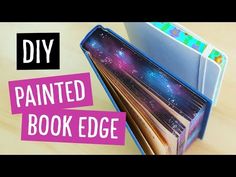 an open book with the title diy painted book edge