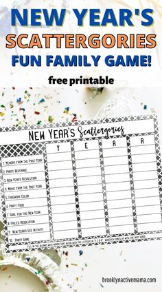 the new year's scattergories fun family game