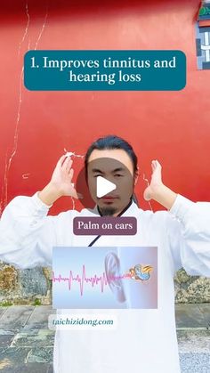 Taichi Zidong on Instagram: "https://taichizidong.com
Specific exercise improve symptoms, daily full-body exercises remove root causes.

241216-
1.Improve tinnitus and hearing loss.
2.Improve neurasthenia and insomnia.
Palm on ears and the index finger flicked the back of the head.
72-100 times a day.

Most tinnitus and hearing loss are caused by kidney deficiency, which leads to decreased function of the ears due to lack of nourishment.

Neurasthenia and insomnia in the elderly are also closely related to kidney deficiency. The kidneys are responsible for gathering energy from the outside to the inside. When the kidneys are deficient, the energy cannot be gathered deep into the body and is always in a state of dispersion. Over time, neurasthenia and insomnia will occur.

This is a Chinese Health Fitness Nutrition, Body Exercises, Hearing Loss, Fitness Nutrition, Insomnia, Full Body Workout, Self Help, Full Body, No Response