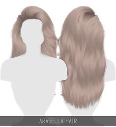 the front and back view of a wig with long, wavy hair in light brown