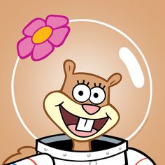 an image of a cartoon character in a space suit with a flower coming out of it