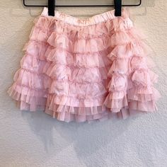 Brand New With Tag Sweet Tiered Party Skirt, Sweet Ruffled Skirt For Party, Cute Spring Skirt For Playtime, Cute Skirt For Spring Playtime, Cute Spring Playtime Skirt, Cute Pink Skirt For Playtime, Playful Ruffled Skirt For Spring, Sweet Summer Party Skirt, Sweet Tiered Skirt For Spring