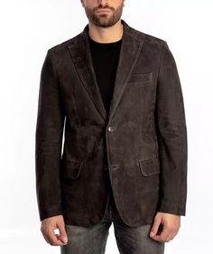 Leather Blazer Men, Blazer Men, Leather Coat Jacket, Suede Blazer, Gray Leather, Blazers For Men, Leather Blazer, Suede Jacket, Blazer Coat