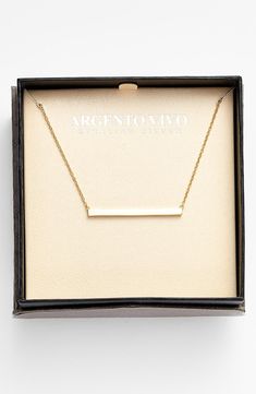 Minimalist in style but high on shine, this sleek bar-pendant necklace in your choice of sterling silver or gold plate is wonderfully versatile. Style Name:Argento Vivo Bar Pendant Necklace. Style Number: 458766. Sleek Gold Jewelry Gift, Sleek Gold Jewelry As A Gift, Sleek Gold Jewelry For Gifts, Elegant Rectangular Bar Necklace As Gift, Elegant Rectangular Bar Necklace For Gift, Elegant Rectangular Bar Necklace Gift, Gold Rectangular Bar Necklace, Elegant Silver Rectangular Bar Necklace, Elegant Rectangular Bar Necklace