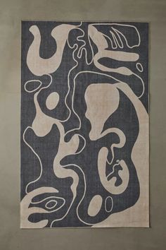 a rug with an abstract design on it