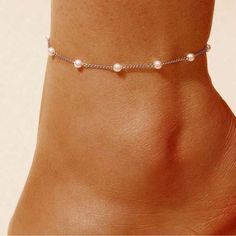 Jewlery Anklet Pearls Silver Pearls Wedding Anklets, Pearl Anklet, Silver Anklet, Silver Anklets, Ankle Bracelet, Ankle Bracelets, Silver Pearls, Womens Jewelry Bracelets, Anklets