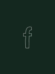 a black and white logo with the letter f in it's center on a dark green background