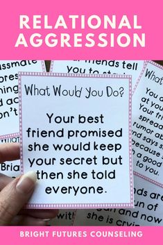 two cards with the words, what would you do? and an image of someone holding up