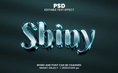 shiny 3d text effect for photoshopped