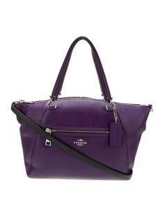 Coach Top Handle BagPurple LeatherSilver-Tone HardwareFlat Handles & Single Shoulder StrapSingle Exterior PocketLogo Jacquard Lining & Single Interior PocketZip Closure at TopUnfortunately, due to restrictions, this item may not be eligible for shipping in all areas. Purple Travel Bag With Silver-tone Hardware, Formal Purple Bag With Silver-tone Hardware, Handbag Handles, Designer Gifts, Celine Sunglasses, Coach Leather, Winter Essentials, Vintage Holiday Dress, Handle Bag