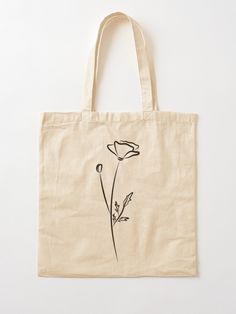 Tot Bag, Minimalist Tote Bag, Minimalist Tote, Diy Tote, Flowers Tote, Simple Tote