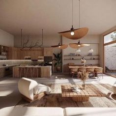 an image of a living room and kitchen