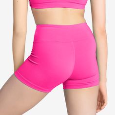 Microfiber High Waist For adult sizes, click here Raya Shorts-SL169 Sporty Pink Bottoms With Short Inseam, Sportswear Bottoms With Short Inseam And Stretch, Pink High Stretch Sports Bottoms, High Stretch Pink Sports Bottoms, Summer Training Bottoms With Short Inseam, High Stretch Summer Sportswear Bottoms, High Waist Pink Athletic Shorts For Gym, Basic Solid Short-leg Bottoms, High Stretch Sportswear Bottoms For Summer