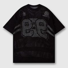 Features: Unisex Detailed craftsmanship Black mesh '99' jersey design Crew neck Soft and breathable Material: 96% Knitting Costume Bags, Outwear Coat, Overalls Pants, Floral Print Shirt, Jersey Design, Baseball Jacket, Football Jersey, Casual Sets, Jersey Tee