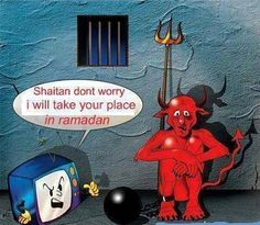 an image of a cartoon character with the caption'i will take your place in ramadan