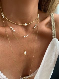 Necklace ASIA Freshwater Pearl / Stainless Boho Chic Woman - Etsy Boho Necklaces Bohemian Pearl, Hippie Chic Outfits, Evening Jewelry, Whimsical Jewelry, Boho Chic Jewelry, Boho Style Jewelry, Beaded Accessories, Cool Necklaces, Hand Made Jewelry