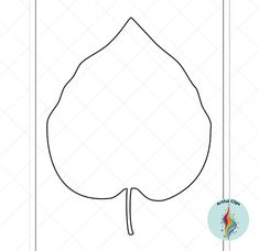 a paper cut out of a leaf with the outlines on it and an image of a