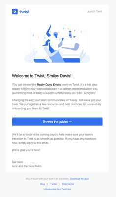 the email page for twitter's new website, which features an image of two people sitting