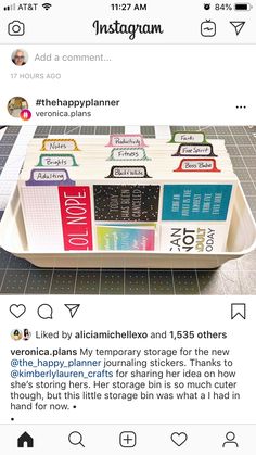 the instagram page on instagram com shows an image of a tray with food in it