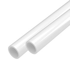 two white plastic tubes on a white background