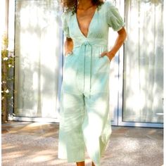 Selling A Bright Anthropologie Rowan Coverup Jumpsuit. Green Apple Gingham Color. Zipper Up The Back. Never Worn, Nwt. From A Smoke And Pet Free Home. Bundle To Save 030 Green Cotton V-neck Jumpsuits And Rompers, Fitted Summer Jumpsuit With Tie Waist, Summer Relaxed Fit Jumpsuits And Rompers With Tie Waist, V-neck Jumpsuit For Summer Daywear, Spring Daywear Jumpsuits And Rompers In Overall Style, Summer Fitted Jumpsuits And Rompers With Tie Waist, Fitted Summer Jumpsuits And Rompers With Tie Waist, Spring Brunch Overalls Jumpsuits And Rompers, Green Jumpsuits And Rompers For Spring Loungewear