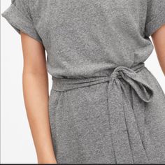 This Cute Grey Gap Dress Is An Easy Piece For Your Closet. Pull Over Knit With A Tie Waist. Great With Sandals Or Tennies. Bust 23" Length 41" (#10 S/S Dress) Casual Gray Midi Dress For Daywear, Casual Loungewear Dresses With Tie Waist, Gap Short Sleeve Midi Dress For Daywear, Gap Midi Length Maxi Dress For Daywear, Casual Cotton Mini Dress With Tie Waist, Chic Loungewear Dress With Tie Waist, Casual Gray V-neck Maxi Dress, Gap Fitted Casual Maxi Dress, Casual Fitted Maxi Dress By Gap