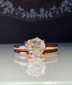 A personal favorite from my Etsy shop https://www.etsy.com/listing/557403479/raw-rose-gold-herkimer-diamond Stackable Rose Gold Promise Rings, Rose Gold Round Band Jewelry For Promise, Rose Gold Jewelry With Rose Cut Diamonds For Promise, Stackable Pink Gold Rings For Anniversary, Pink Gold Stackable Ring, Pink Gold Stackable Ring Jewelry, Pink Gold Stackable Rings For Anniversary, Diamond-cut Morganite Promise Ring Jewelry, Rose Gold Stackable Round Cut Rings