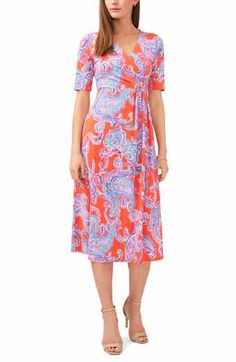 Chaus V-Neck Belted Midi Dress | Nordstrom Belted Midi Dress, Nordstrom Dresses, Tie Belt, Midi Dress, Nordstrom, V Neck, Free Shipping, Closet