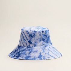 Perfect Clean Condition! One Size! Stylish And Cool Looking Bucket Hat In White Blue Fabric. New! Blue Cotton Summer Hat, Blue Bucket Hat One Size For Summer, Blue Bucket Hat For Vacation, Blue Cotton Beach Hat, Blue Cotton Bucket Hat For Vacation, Blue Cotton Bucket Hat For The Beach, Blue Cotton Summer Sun Hat, Adjustable Tie Dye Summer Hat, Adjustable Tie Dye Hats For Summer