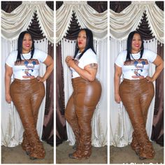 High Waist Faux Leather Pants Leather Pants Outfits Black Women, Leather Pants Plus Size Outfit, Leather Pants Plus Size, Brown Leather Pants Outfit, American Eagle Sweatpants, Brown Leather Pants, Leather Pants Outfit, Cropped Chinos, Sequin Rompers