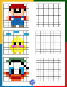 an image of a cross stitch pattern for children to use in the game ducky