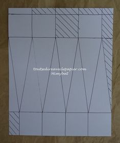 a piece of paper with lines drawn on it