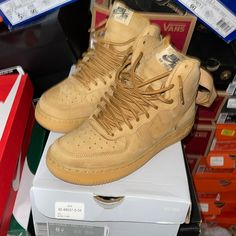 Wheat Forces Nike Air Force High, Air Force High, Nike Air Force 1 High, Air Force 1 High, Kids Nike, Nike Air Force 1, Dr. Martens Boots, Wedge Sneaker, Nike Air Force Sneaker