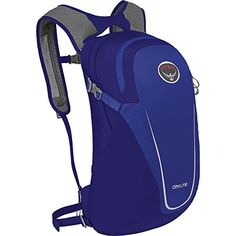 a blue backpack with the word contour on it's front and side panels