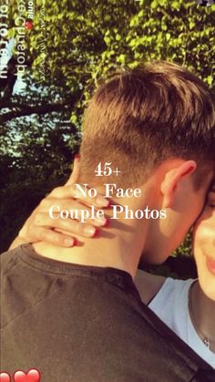 a man and woman embracing each other with the caption 4 no face couples photos