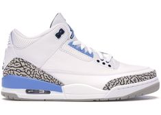 Jordan 3 Retro UNC (2020) - CT8532-104 Retro Jordans, Carolina Do Norte, Nike Air Jordan 3, Jordan Shoes Girls, Jordan Shoes Retro, Jordan 3 Retro, Air Jordan 3 Retro, Cute Nike Shoes, Air Jordan Sneakers