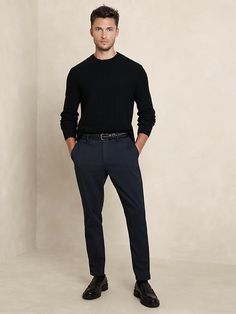 Grayson Slim Tapered Pant | Banana Republic Factory Men’s Professional Style, Men Corporate Fashion, Mens Modern Outfits, Mens Closet Essentials, Men’s Corporate Workwear, Men’s Office Attire, Casual Men’s Office Wear, Corporate Mens Fashion, Elevated Minimalist Fashion Men