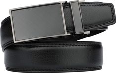 Suitable Waist Size: The total length of this belt is 130 cm (excluding the buckle), fitting waist sizes from 28” to 44”. The belt width is 3.2 cm (1.26”), which is smaller and lighter than normal belts for added comfort. No More Holes: This belt features an easy removable buckle that allows you to cut the belt to your ideal size, providing a tailored and polished appearance. Easy To Use: Simply slide in the strap to tighten, and the belt auto-locks in place. To release, lift the buckle and pull. This design makes the belt easy to tighten and release, ideal for men in dress suits, uniforms, and jeans. Great Quality Leather: Made from a genuine leather strip with an elegantly designed alloy buckle, this belt is extremely durable and comfortable, combining style and functionality for any occ Black Rectangular Belt For Formal Occasions, Classic Black Rectangular Belt Buckles, Black Self Belt For Business, Short Curly Afro, Salon Styling Stations, Blonde Curly Wig, Curly Afro Wig, Rustic Vintage Decor, Afro Curls