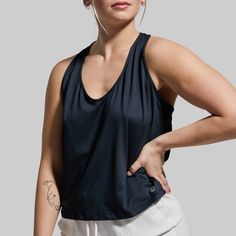 Our Slay Tank 2.0 can double as a going-out top or a tank to slay your workout in. Its light & airy design keeps you cool during sweaty workouts and its sleek look with an open back pairs well with your favorite jeans when going out to dinner. Wherever you decide to wear it, you better be ready to slay! Casual Tank Top With Built-in Bra And 4-way Stretch, Go-dry 4-way Stretch Racerback Top, Racerback Top With 4-way Stretch And Go-dry Technology, Gym Tank Top With Built-in Bra And 4-way Stretch, Black Tops For Light Exercise In Summer, Athleisure Tank Top With Built-in Bra For Light Exercise, Sporty Mesh Back Top With 4-way Stretch, Versatile Black Tank Top For Yoga, Racerback Top With Built-in Bra For Workout