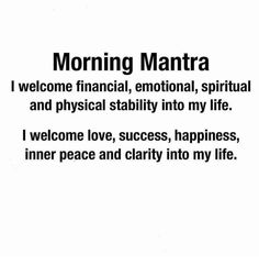 Spiritual Awakening Signs, Morning Mantra, Spiritual Manifestation, Daily Positive Affirmations, Self Love Affirmations, Positive Self Affirmations, Money Affirmations, Love Affirmations