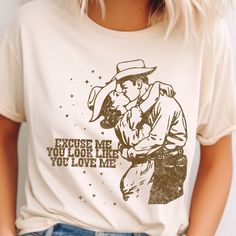 Excuse Me You Look Like You Love Me Tshirt Tee Shirt, Country Music, Nashville, Western, Comfort Colors, Trendy, Tiktok - Etsy French Cowgirl, Ella Langley, Riley Green, Link Halloween, Autumn Hair Accessories, Trendy Tiktok, Western Love, Iron Design, Pink Out