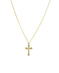 Cross necklace. Gold Filled.. 16" chain with 2" extender. Handmade just for you in our Costa Mesa, CA studio. Comes with branded pouch. Free shipping on orders $150+ Gift Cross Necklace With Cable Chain, Elegant Cross Necklace With Box Chain For Gift, Cross Necklace Gold, Birthday Money, Funky Jewelry, Christian Jewelry, Long Beach, Necklace Gold, Cross Necklace