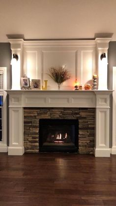 an image of a fireplace in the middle of a room