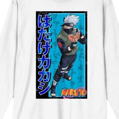 Naruto fans need to get their hands on this Naruto classic Kakashi long sleeve graphic tee. Naruto fans need to get their hands on this Naruto classic Kakashi long sleeve graphic tee. Crewneck Long sleevesFABRIC & CARE Cotton, polyester Machine wash Imported Size: XL. Color: White. Gender: male. Age Group: adult. Long Sleeve Character Print T-shirt For Streetwear, Long Sleeve T-shirt With Character Print For Streetwear, Fall Long Sleeve T-shirt With Front Print, Casual Long Sleeve Fan Merchandise Tops, Winter Long Sleeve Graphic Shirt, Casual Long Sleeve Tops For Fan Merchandise, Long Sleeve Cotton Shirt With Character Print, Fall Long Sleeve Sweatshirt With Front Print, Fan Merchandise Long Sleeve Screen Print Sweatshirt