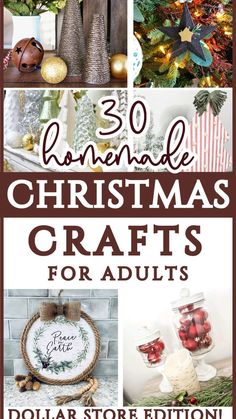 christmas crafts for adults with text overlay